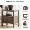 image:imageSignature Design by Ashley Symarro MidCentury Modern 1Drawer Nightstand with USB Ports LED Lighting and Open Shelf Dark Brown