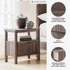 image:imageSignature Design by Ashley Symarro MidCentury Modern 1Drawer Nightstand with USB Ports LED Lighting and Open Shelf Dark Brown