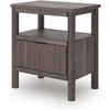 image:imageSignature Design by Ashley Symarro MidCentury Modern 1Drawer Nightstand with USB Ports LED Lighting and Open Shelf Dark Brown