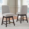 image:imageSignature Design by Ashley Tallenger 25 Upholstered Swivel Counter Height Barstool 2 Count Light GrayBeige  Dark Brown
