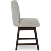 image:imageSignature Design by Ashley Tallenger 25 Upholstered Swivel Counter Height Barstool 2 Count Light GrayBeige  Dark Brown