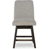 image:imageSignature Design by Ashley Tallenger 25 Upholstered Swivel Counter Height Barstool 2 Count Light GrayBeige  Dark Brown