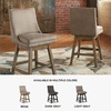 image:imageSignature Design by Ashley Tallenger 25 Upholstered Swivel Counter Height Barstool 2 Count Light GrayBeige