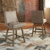 image:imageSignature Design by Ashley Tallenger 25 Upholstered Swivel Counter Height Barstool 2 Count Light GrayBeige