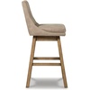 image:imageSignature Design by Ashley Tallenger 25 Upholstered Swivel Counter Height Barstool 2 Count Light GrayBeige