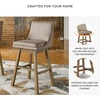 image:imageSignature Design by Ashley Tallenger 25 Upholstered Swivel Counter Height Barstool 2 Count Light GrayBeige