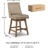image:imageSignature Design by Ashley Tallenger 25 Upholstered Swivel Counter Height Barstool 2 Count Light GrayBeige