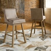 image:imageSignature Design by Ashley Tallenger 25 Upholstered Swivel Counter Height Barstool 2 Count Light GrayBeige
