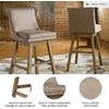 image:imageSignature Design by Ashley Tallenger 25 Upholstered Swivel Counter Height Barstool 2 Count Light GrayBeige