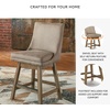 image:imageSignature Design by Ashley Tallenger 25 Upholstered Swivel Counter Height Barstool 2 Count Light GrayBeige