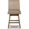 image:imageSignature Design by Ashley Tallenger 25 Upholstered Swivel Counter Height Barstool 2 Count Light GrayBeige