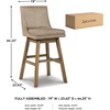 image:imageSignature Design by Ashley Tallenger 25 Upholstered Swivel Counter Height Barstool 2 Count Light GrayBeige