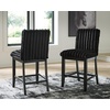 image:imageSignature Design by Ashley Tallenger 25 Upholstered Swivel Counter Height Barstool 2 Count Light GrayBlack