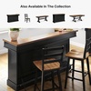 image:imageSignature Design by Ashley Tallenger 25 Upholstered Swivel Counter Height Barstool 2 Count Light GrayDark Brown  Black