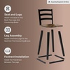 image:imageSignature Design by Ashley Tallenger 25 Upholstered Swivel Counter Height Barstool 2 Count Light GrayDark Brown  Black
