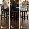 image:imageSignature Design by Ashley Tallenger 25 Upholstered Swivel Counter Height Barstool 2 Count Light GrayDark Brown  Black
