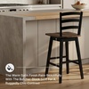 image:imageSignature Design by Ashley Tallenger 25 Upholstered Swivel Counter Height Barstool 2 Count Light GrayDark Brown  Black