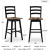 image:imageSignature Design by Ashley Tallenger 25 Upholstered Swivel Counter Height Barstool 2 Count Light GrayDark Brown  Black