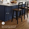 image:imageSignature Design by Ashley Tallenger 25 Upholstered Swivel Counter Height Barstool 2 Count Light GrayDark Brown  Black