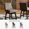 image:imageSignature Design by Ashley Tallenger 25 Upholstered Swivel Counter Height Barstool 2 Count Light GrayLight Gray  Black