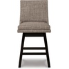 image:imageSignature Design by Ashley Tallenger 25 Upholstered Swivel Counter Height Barstool 2 Count Light GrayLight Gray  Black