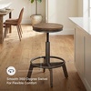 image:imageSignature Design by Ashley Torjin Industrial Adjustable Height Counter Barstool 2 Count White amp BlackBrown