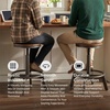 image:imageSignature Design by Ashley Torjin Industrial Adjustable Height Counter Barstool 2 Count White amp BlackBrown