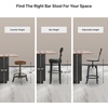 image:imageSignature Design by Ashley Torjin Industrial Adjustable Height Counter Barstool 2 Count White amp BlackBrown