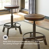 image:imageSignature Design by Ashley Torjin Industrial Adjustable Height Counter Barstool 2 Count White amp BlackBrown