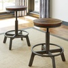 image:imageSignature Design by Ashley Torjin Industrial Adjustable Height Counter Barstool 2 Count White amp BlackBrown