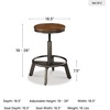 image:imageSignature Design by Ashley Torjin Industrial Adjustable Height Counter Barstool 2 Count White amp BlackBrown