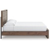 image:imageSignature Design by Ashley Walnut Queen Panel Bed Frame with LED LightCalifornia King Panel Bed