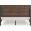 image:imageSignature Design by Ashley Walnut Queen Panel Bed Frame with LED LightCalifornia King Panel Bed