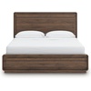 image:imageSignature Design by Ashley Walnut Queen Panel Bed Frame with LED LightCalifornia King Panel Bed