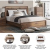 image:imageSignature Design by Ashley Walnut Queen Panel Bed Frame with LED LightCalifornia King Panel Bed