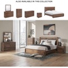 image:imageSignature Design by Ashley Walnut Queen Panel Bed Frame with LED LightDresser and Mirror