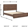 image:imageSignature Design by Ashley Walnut Queen Panel Bed Frame with LED LightKing Panel Bed
