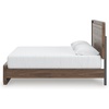 image:imageSignature Design by Ashley Walnut Queen Panel Bed Frame with LED LightKing Panel Bed