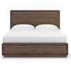 image:imageSignature Design by Ashley Walnut Queen Panel Bed Frame with LED LightKing Panel Bed