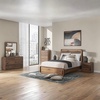 image:imageSignature Design by Ashley Walnut Queen Panel Bed Frame with LED LightQueen Panel Bed