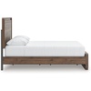 image:imageSignature Design by Ashley Walnut Queen Panel Bed Frame with LED LightQueen Panel Bed