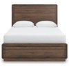 image:imageSignature Design by Ashley Walnut Queen Panel Bed Frame with LED LightQueen Panel Bed