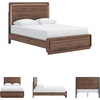 image:imageSignature Design by Ashley Walnut Queen Panel Bed Frame with LED LightQueen Panel Bed