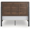 image:imageSignature Design by Ashley Walnut Queen Panel Bed Frame with LED LightQueen Panel Bed