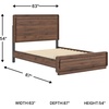 image:imageSignature Design by Ashley Walnut Queen Panel Bed Frame with LED LightQueen Panel Bed
