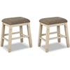 image:imageSignature Design by Ashley Bolanburg Counter Height Bar Stools Set of 2White  Gray