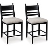 image:imageSignature Design by Ashley Counter Height Bar Stools Set of 2 BlackBlack