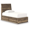 Twin Panel Bed with Storage