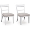 image:imageSignature Design by Ashley Farmhouse Upholstered Dining Chair Set of 2WhiteGray