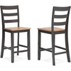 image:imageSignature Design by Ashley Gesthaven Counter Height Barstools Set of 2Light Brown  Dark Brown